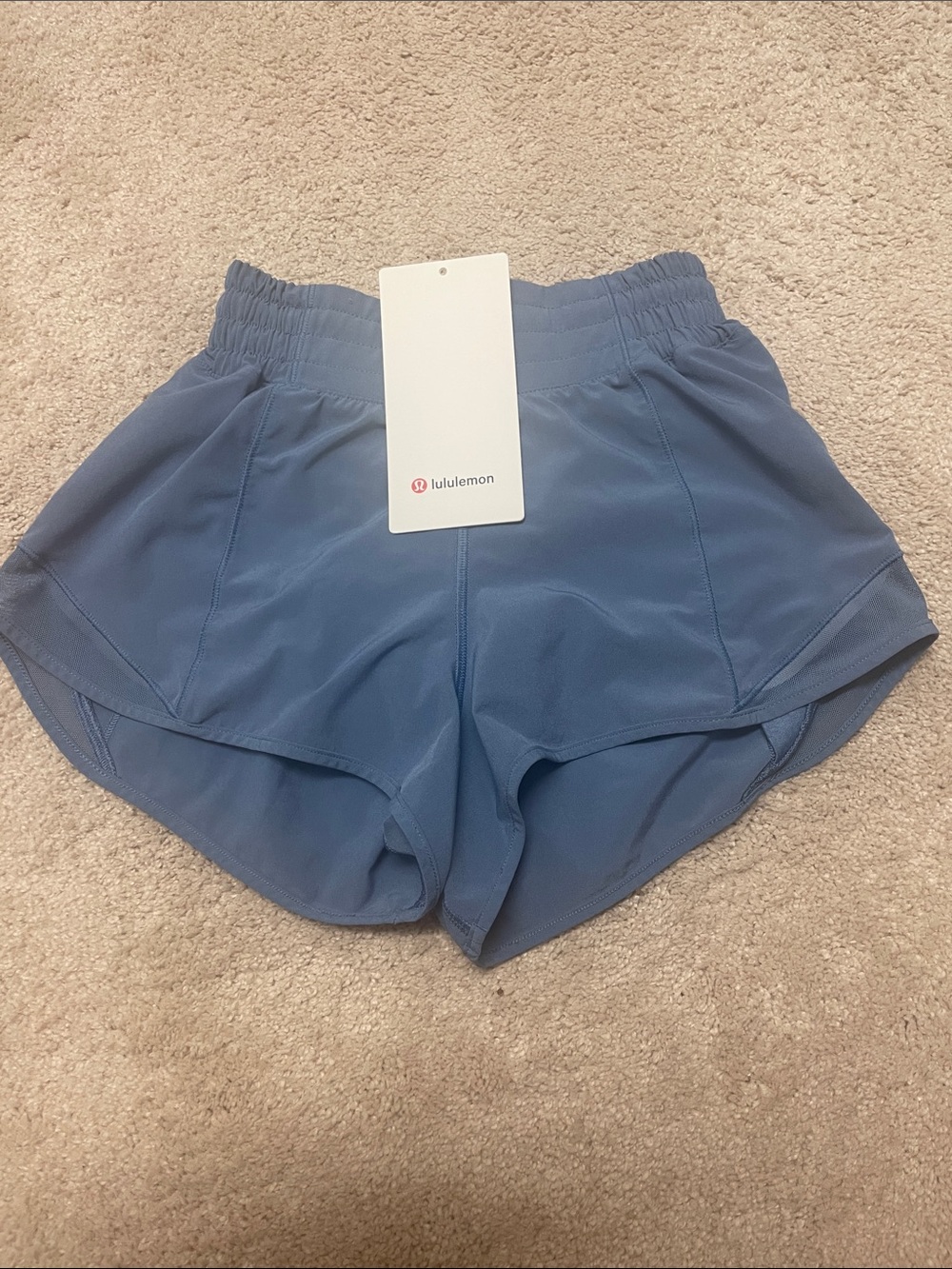 lululemon athletica Slate Blue High-Rise Running Shorts
